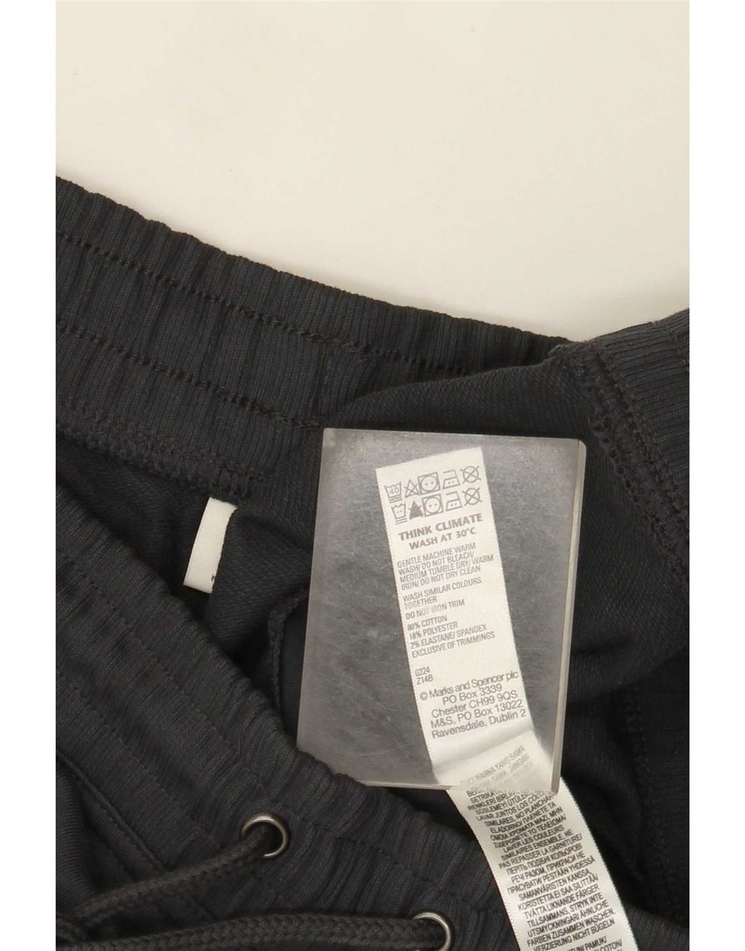 Marks & Spencer Pantalon de survêtement pour femme UK 16 Large Gris Coton