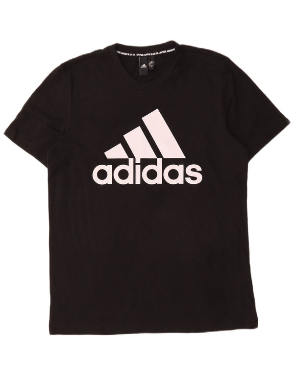 Adidas T-shirt graphique pour homme en coton noir moyen