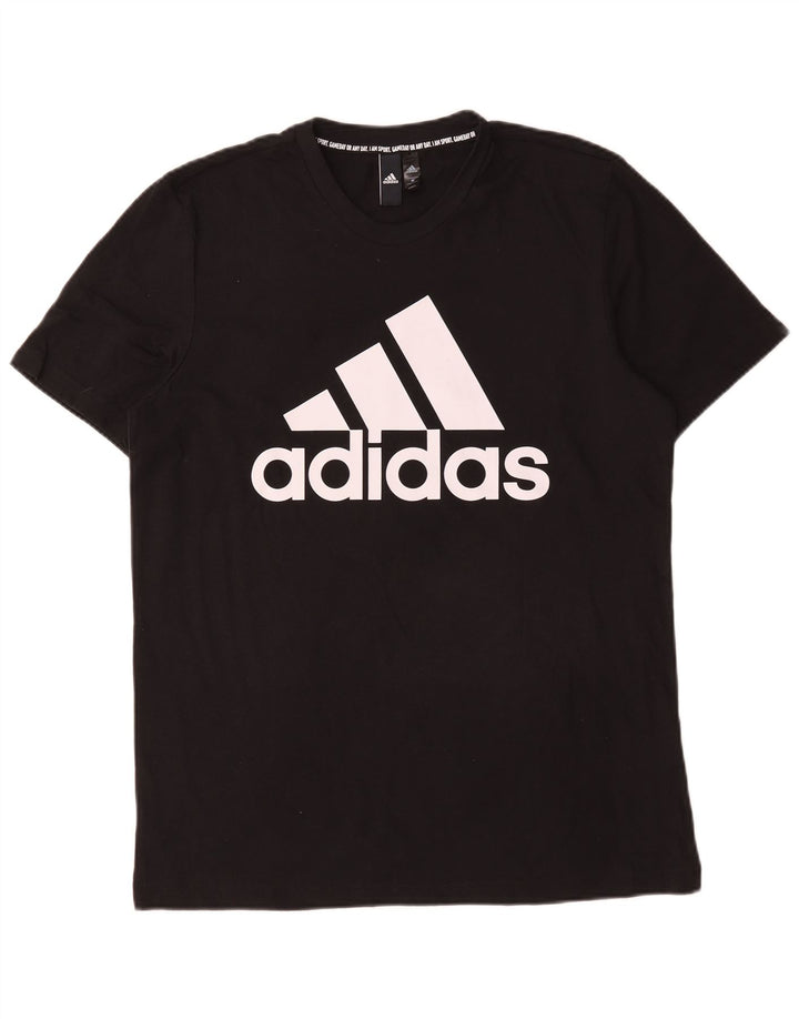 Adidas T-shirt graphique pour homme en coton noir moyen