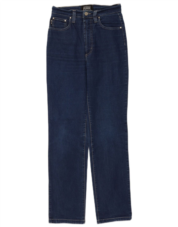 Gianfranco Ferre Jean Slim Femme W27 L28 Bleu Coton