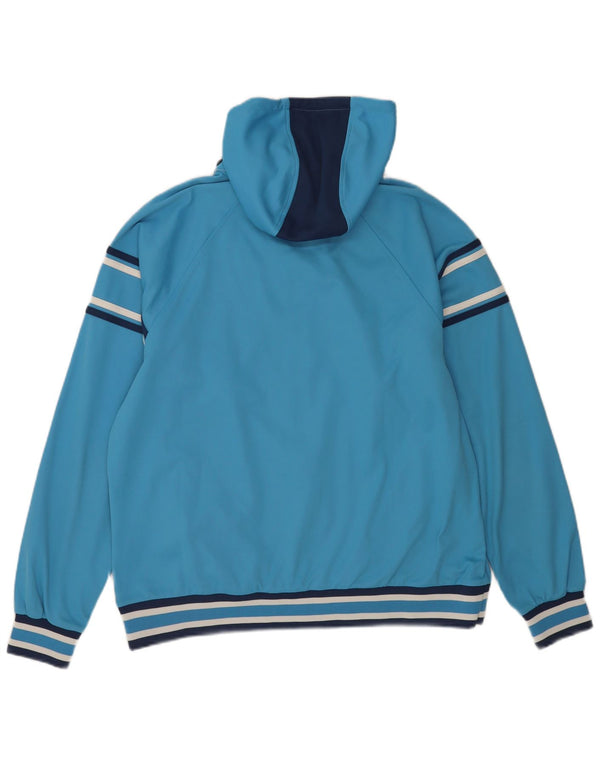 Asics Veste de survêtement à capuche pour homme Grand bleu rayé en polyester