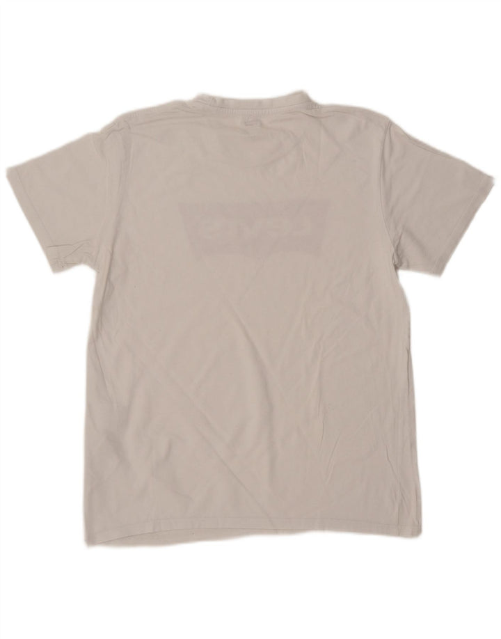 LEVI'S T-Shirt Graphique Homme Blanc Moyen Coton