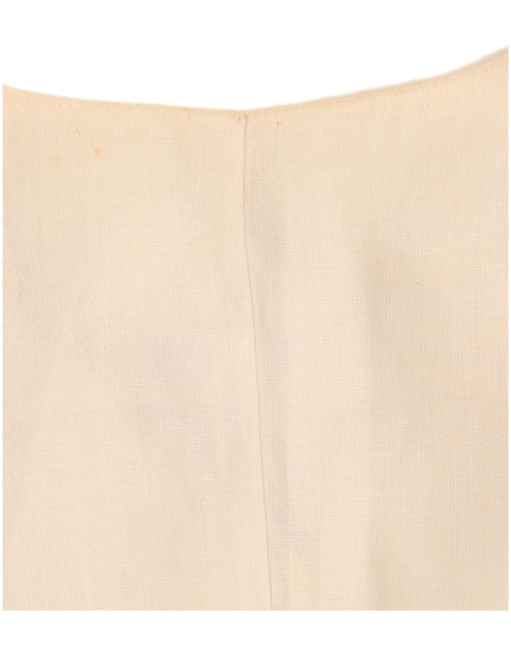 Enrico Coveri Veste blazer à manches courtes 3 boutons pour femme IT 44 Blanc moyen