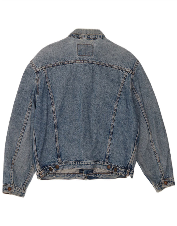 Levi's Veste en jean pour homme UK 40 Large Bleu Coton