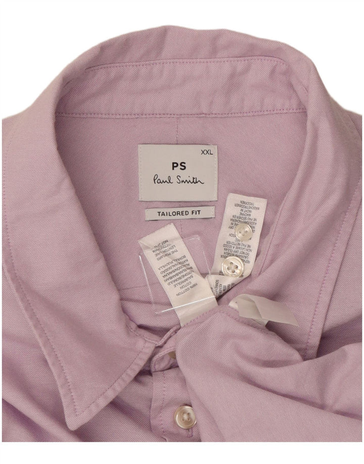 Paul Smith Chemise coupe ajustée pour homme 2XL en coton violet