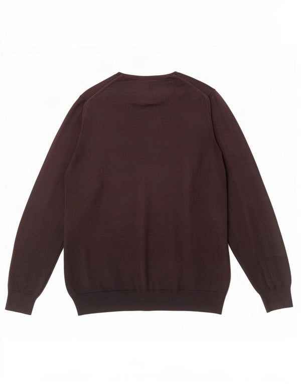 Zara Pull à col rond coupe classique pour homme, grand marron