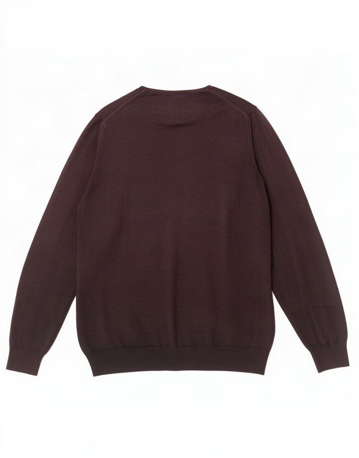 Zara Pull à col rond coupe classique pour homme, grand marron