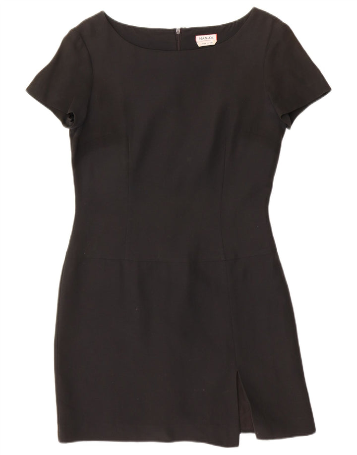 MAX & CO. Womens Sheath Dress UK 12 Medium Black Acetate