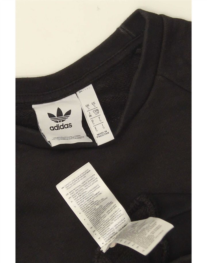 Adidas Sweat-shirt pour homme en coton noir Taille S