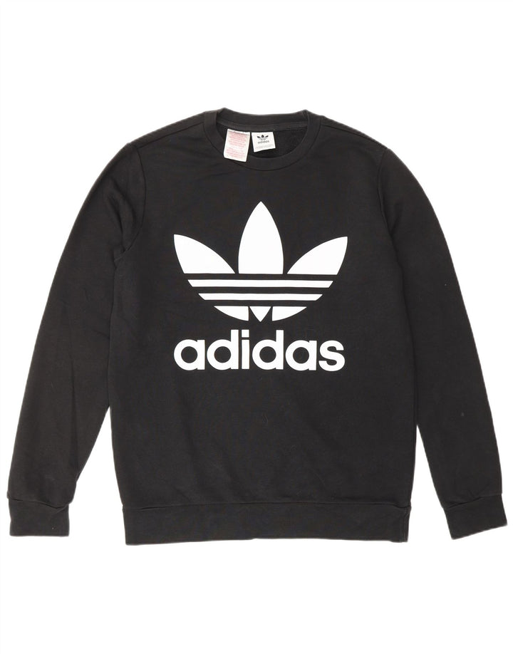 ADIDAS Sweat-shirt graphique pour hommes Petit coton noir