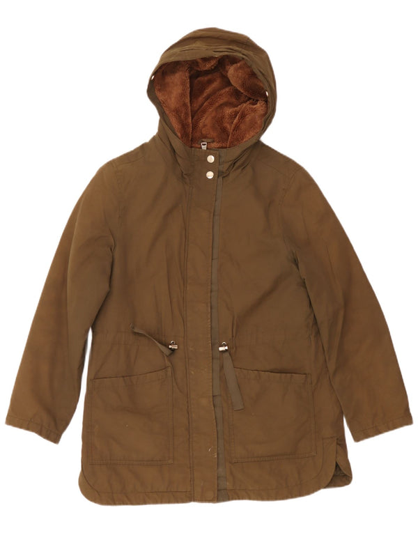 Parka à capuche Sherpa pour fille Zara 13-14 ans Kaki