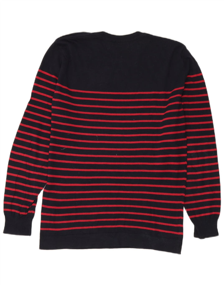 Zara Pull à col rond en coton rayé bleu marine moyen pour homme