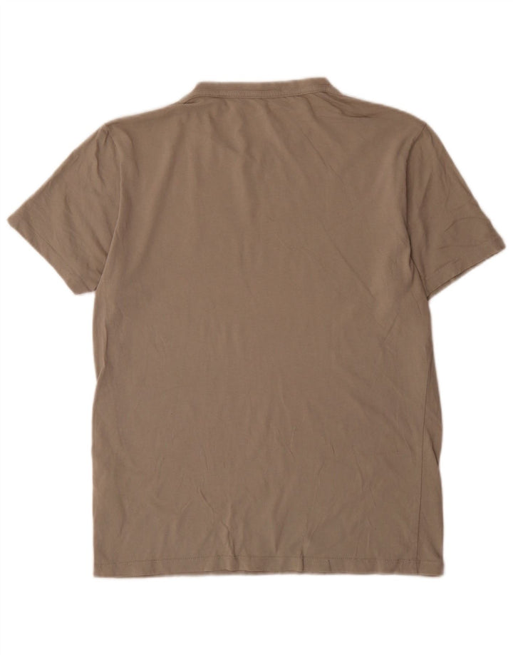 All Saints T-Shirt Regular Fit Homme Gris Moyen Coton