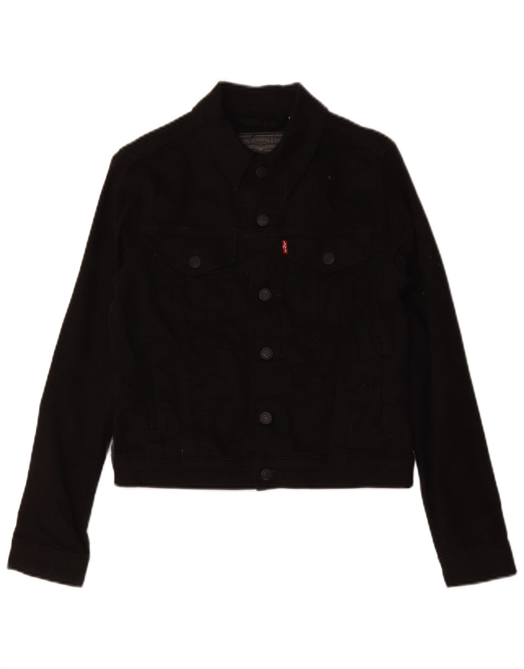 Levi's Veste En Jean Femme UK 6 XS Noir Coton