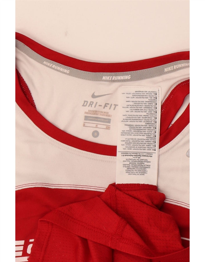 Nike Débardeur graphique pour femme UK 10 Petit Rouge Colorblock Polyester