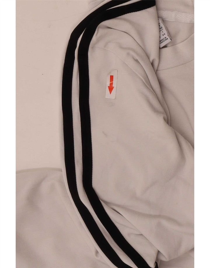 Adidas Haut à manches longues pour femme UK 12 Blanc moyen
