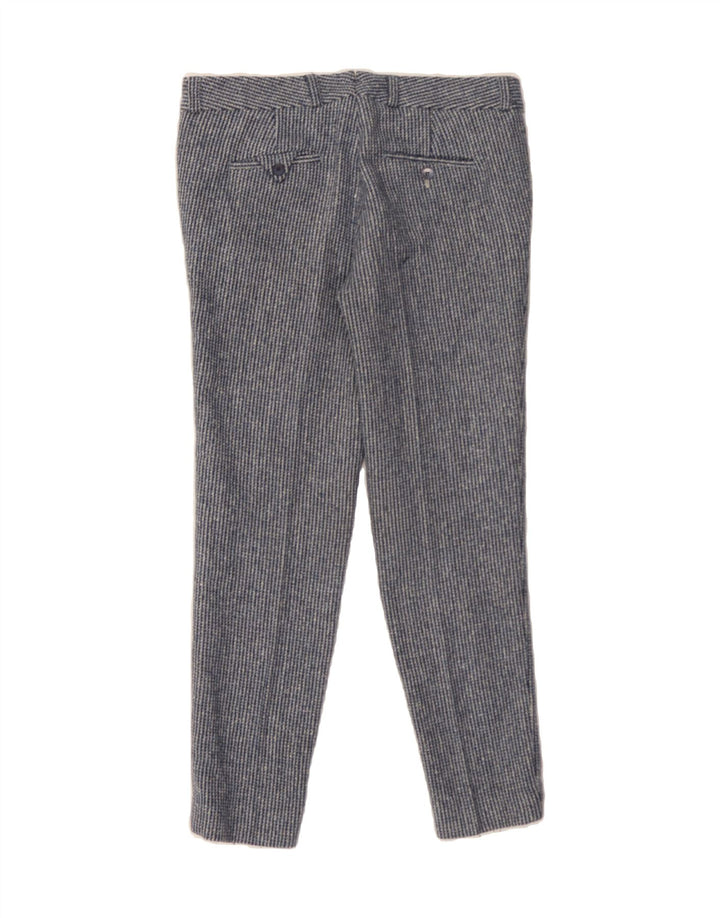 GANT Womens Casual Trousers EU 38 Medium W32 L27 Navy Blue Houndstooth Vintage Gant and Second-Hand Gant from Messina Hembry 