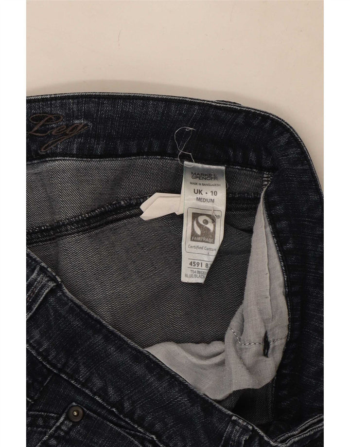 Marks & Spencer Jean bootcut pour femme UK 10 Small W27 L29 Bleu marine Coton
