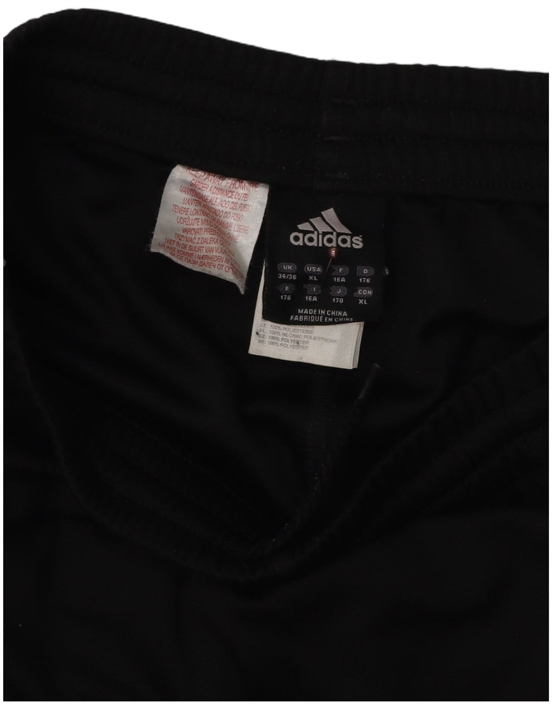 Adidas Pantalon de Survêtement Garçon 15-16 ans Noir Colourblock Polyester