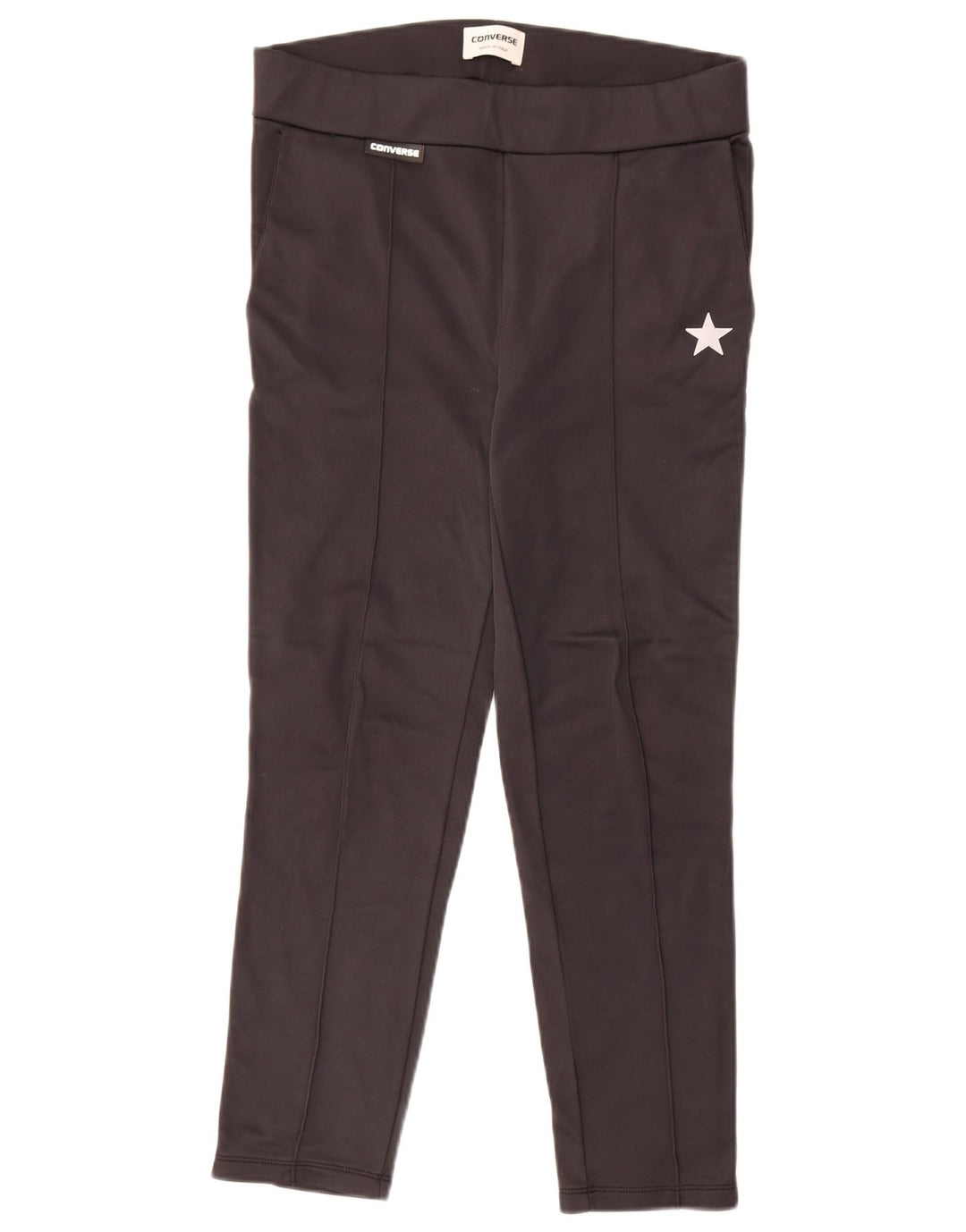 Converse Pantalon de survêtement pour femme UK 44 Medium Black Colourblock Nylon
