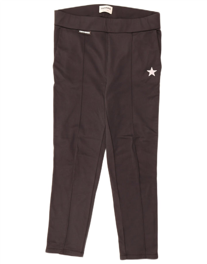 Converse Pantalon de survêtement pour femme UK 44 Medium Black Colourblock Nylon