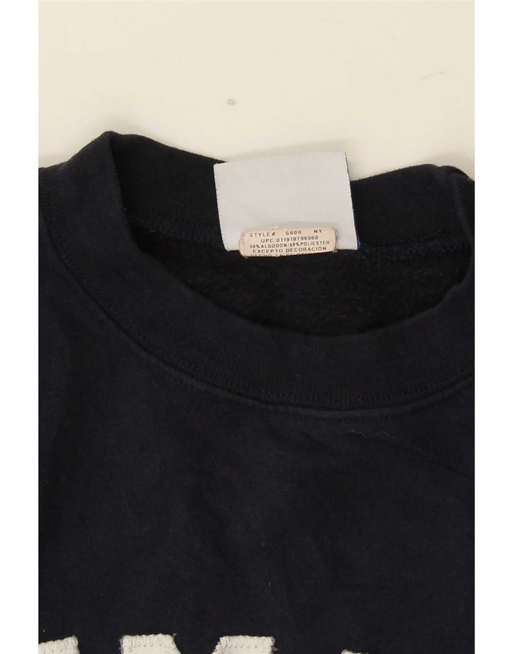 Champion Homme Summit Graphic Sweatshirt Jumper Petit Bleu Marine Coton