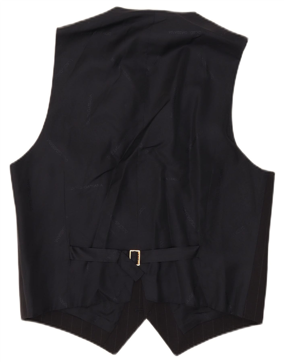 Dolce & Gabbana Gilet Homme IT 52 Large Laine Rayée Bleu Marine