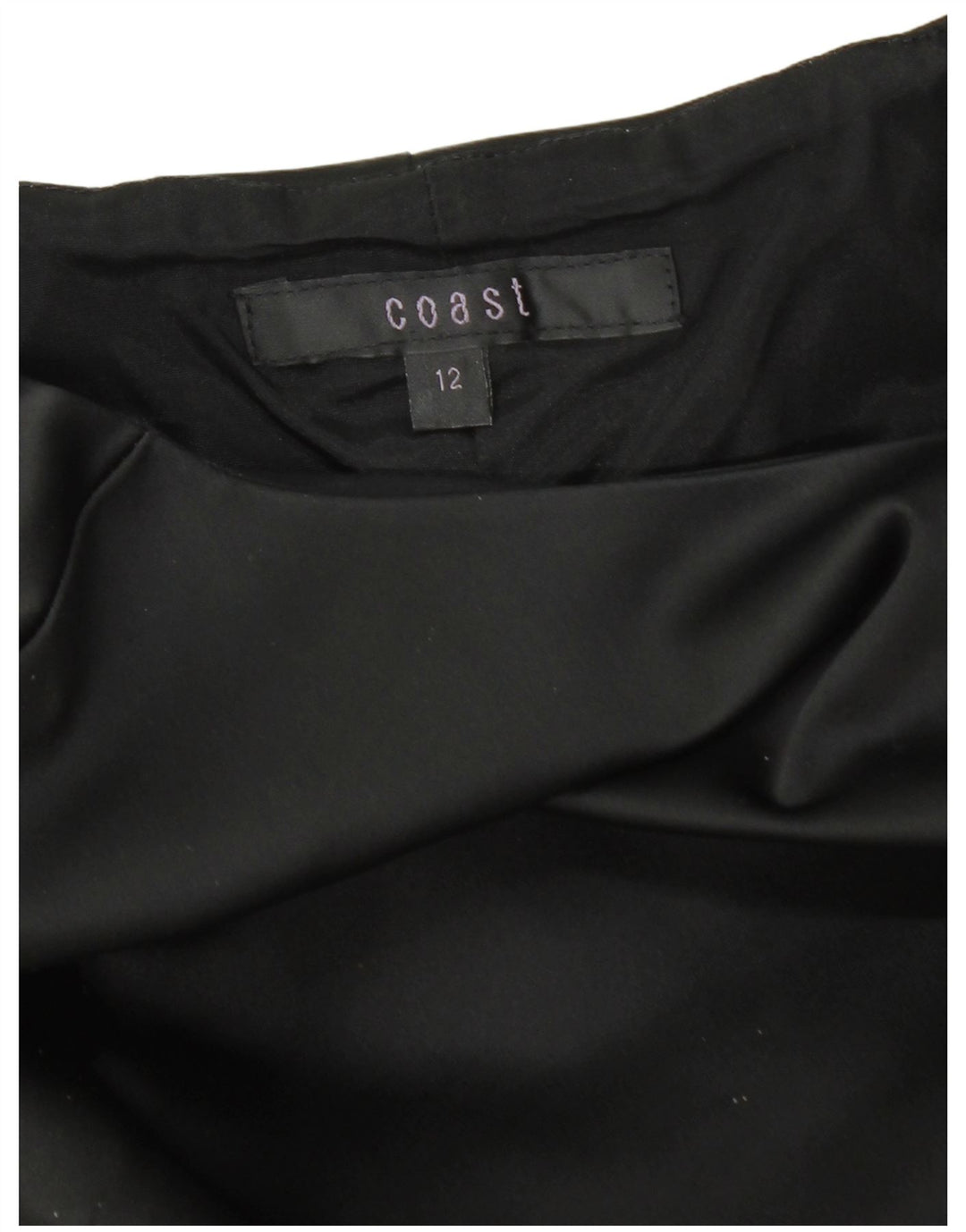 COAST Robe fourreau sans manches pour femme UK 12 Acétate noir moyen