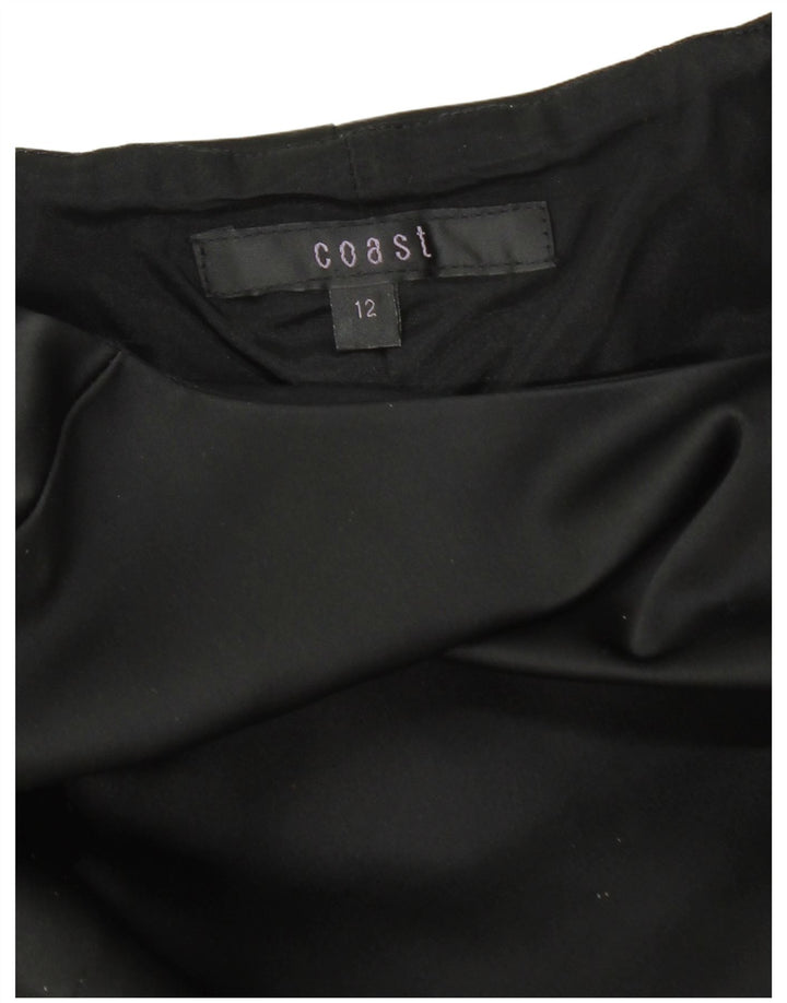 COAST Robe fourreau sans manches pour femme UK 12 Acétate noir moyen