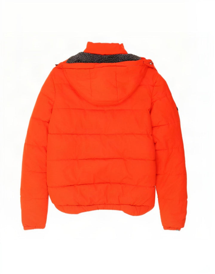 Superdry Veste matelassée à capuche pour hommes UK 38 Orange moyen Polyester