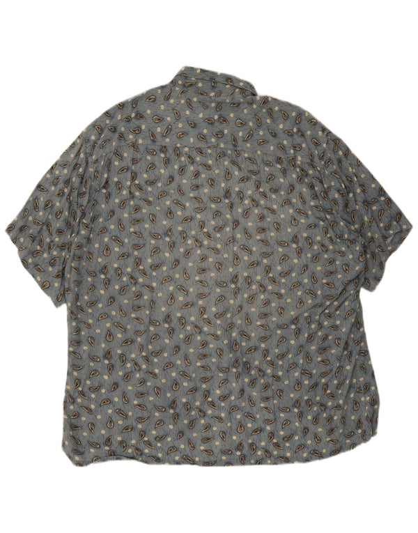 Pierre Cardin Chemise à manches courtes pour homme XL Bleu Paisley Rayonne