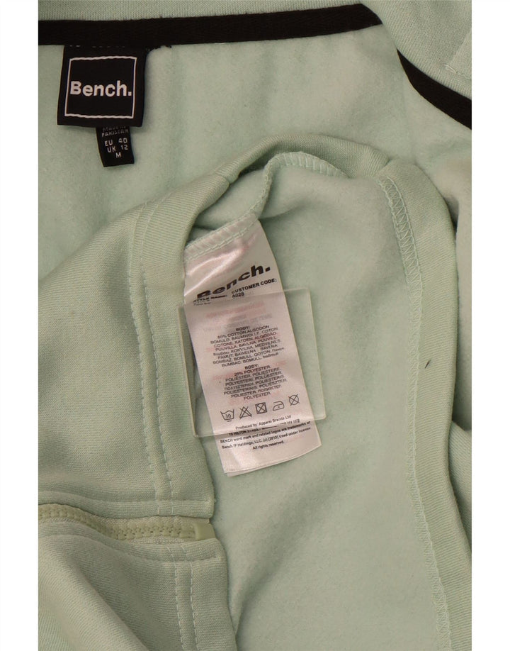 BENCH Veste de survêtement graphique pour femme UK 12 en coton vert moyen