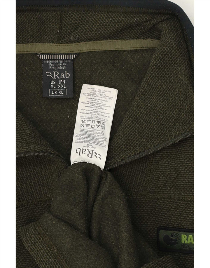 Rab Mens Zip Neck Sweatshirt Jumper XL Vert Polyester