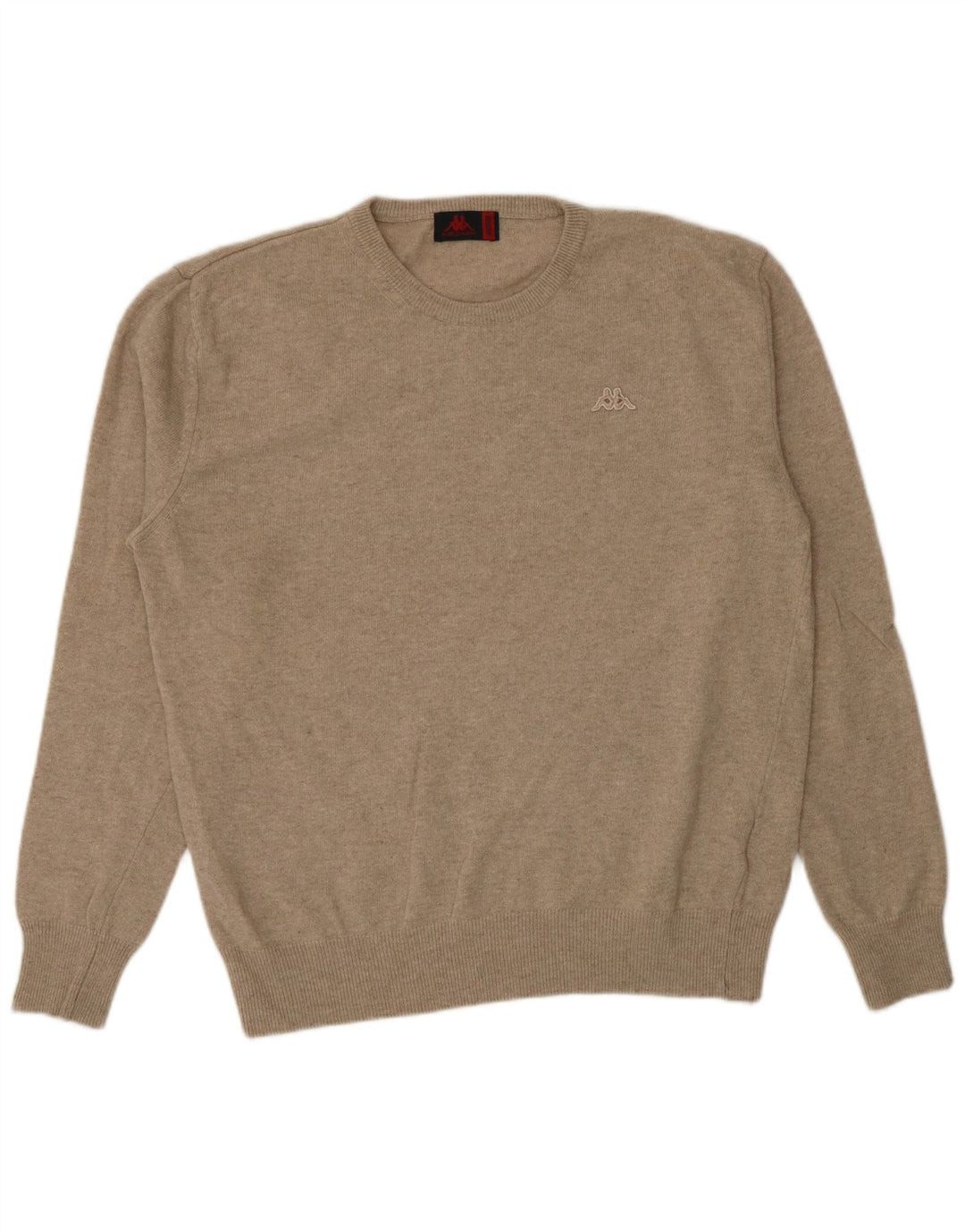 Kappa Pull Col Ras du Cou Homme Beige Moyen Laine d'Agneau