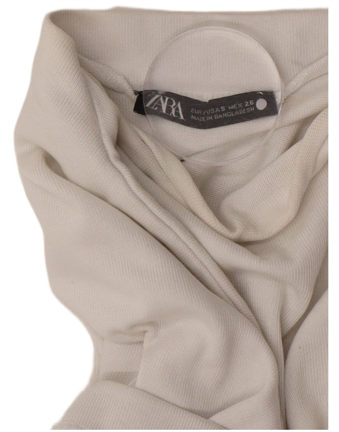Zara T-shirt surdimensionné pour femme UK 10 Petit coton blanc