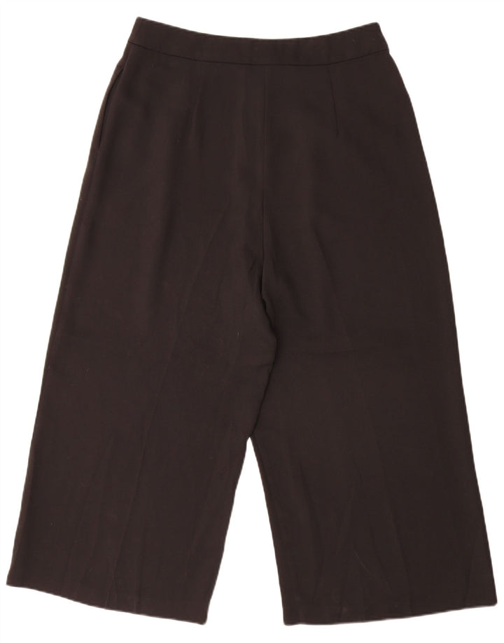 Topshop Pantalon Capri Pegged Femme UK 12 Moyen W30 L21 Noir Polyester