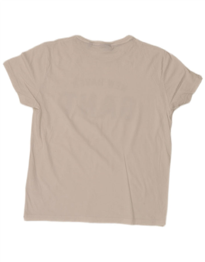 Gant Homme Graphic T-Shirt Top Large Blanc Coton