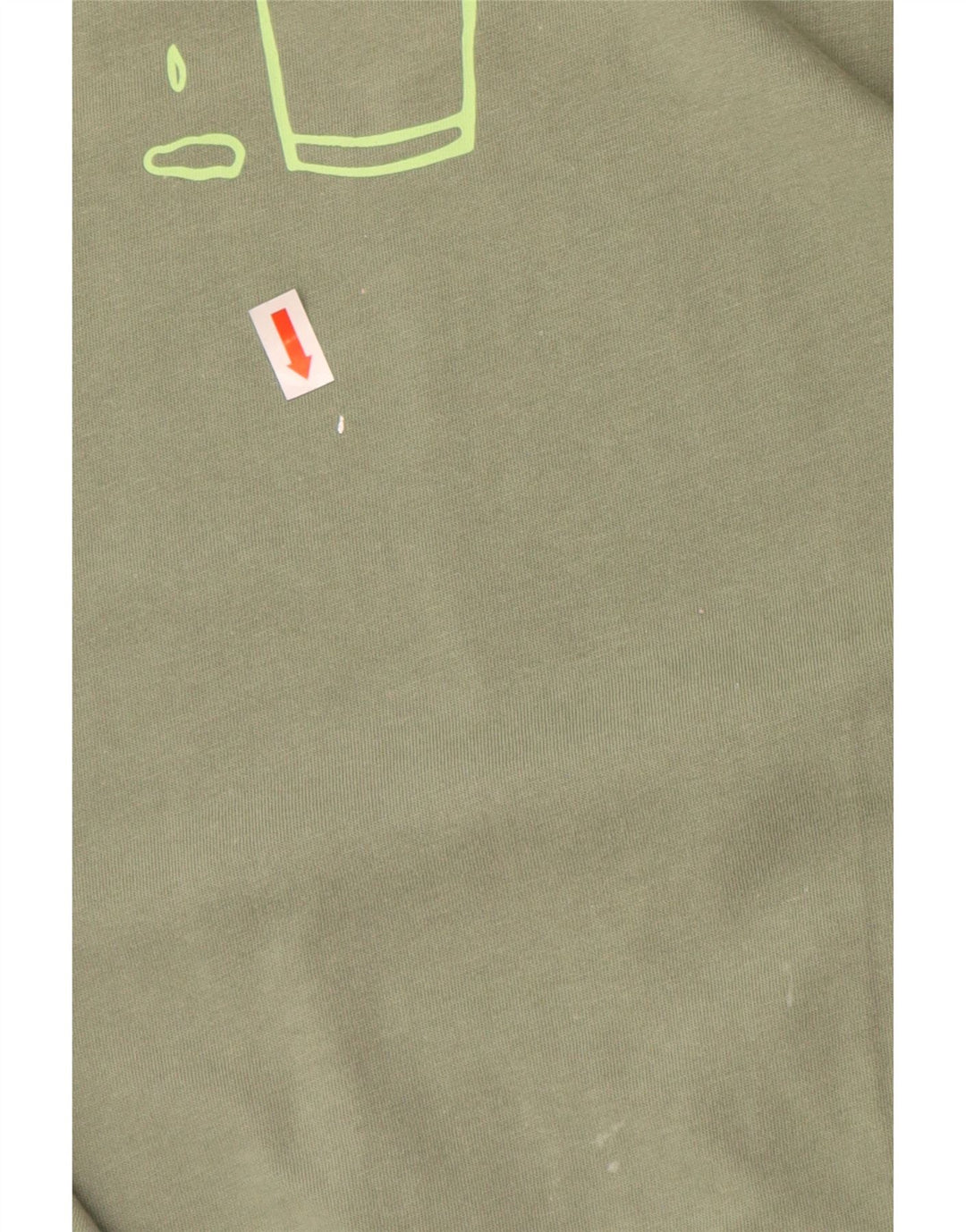 Reebok T-Shirt Graphique Homme Vert Large Coton