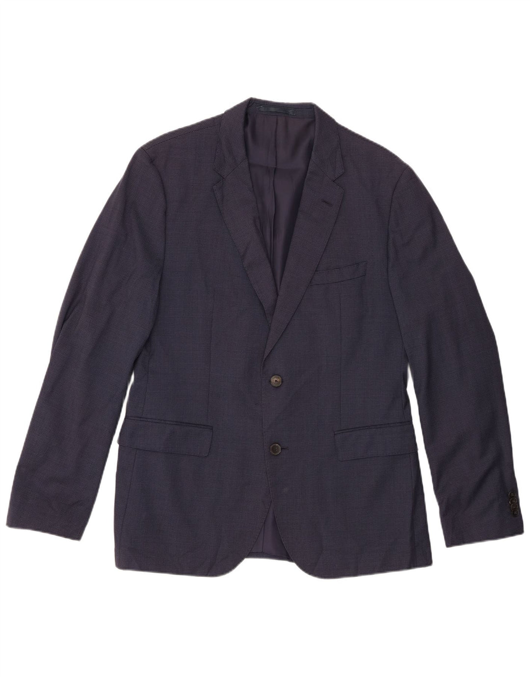 HUGO BOSS Veste blazer à 2 boutons pour homme EU 52 XL Bleu marine à carreaux en laine
