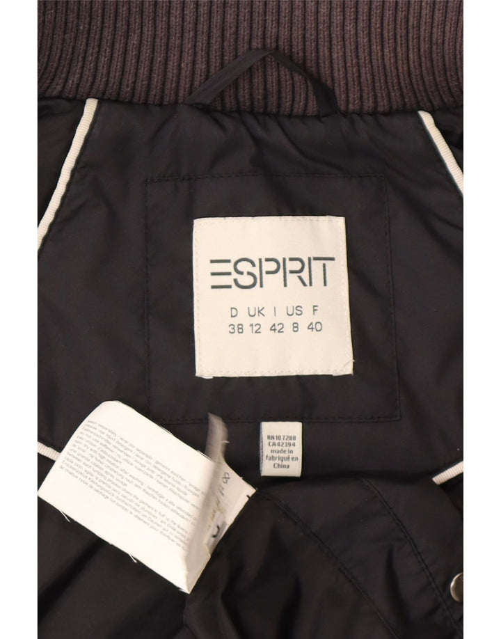Esprit Gilet rembourré pour femme UK 12 Medium Noir Polyester