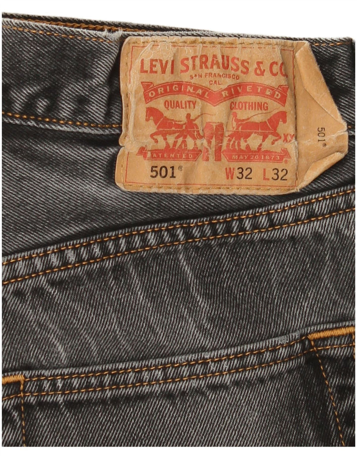 Levi's Jean Droit 501 Homme W32 L32 Gris Coton