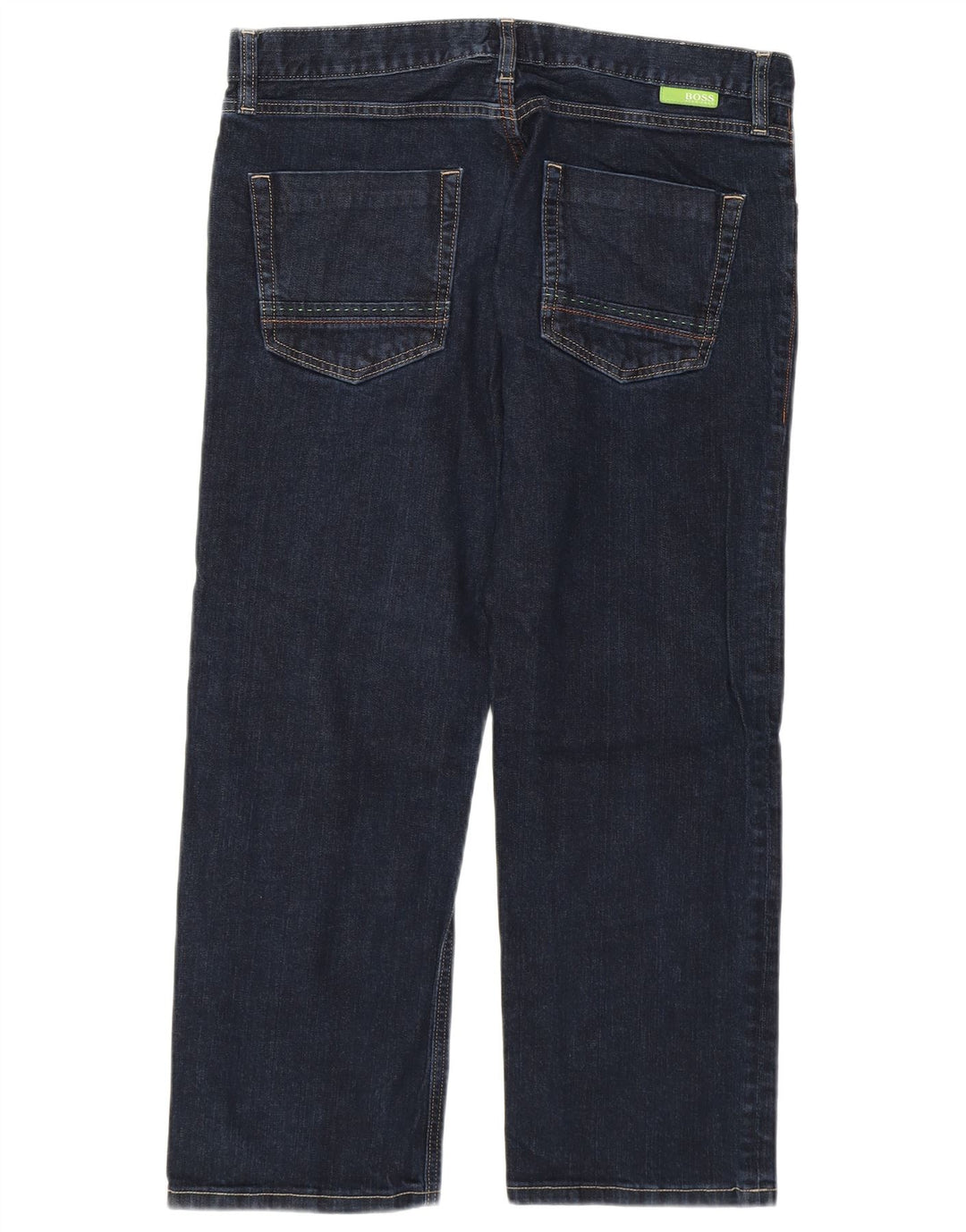 HUGO BOSS Jean Cropped Homme W33 L25 Bleu Marine Coton