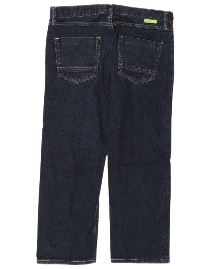 HUGO BOSS Jean Cropped Homme W33 L25 Bleu Marine Coton