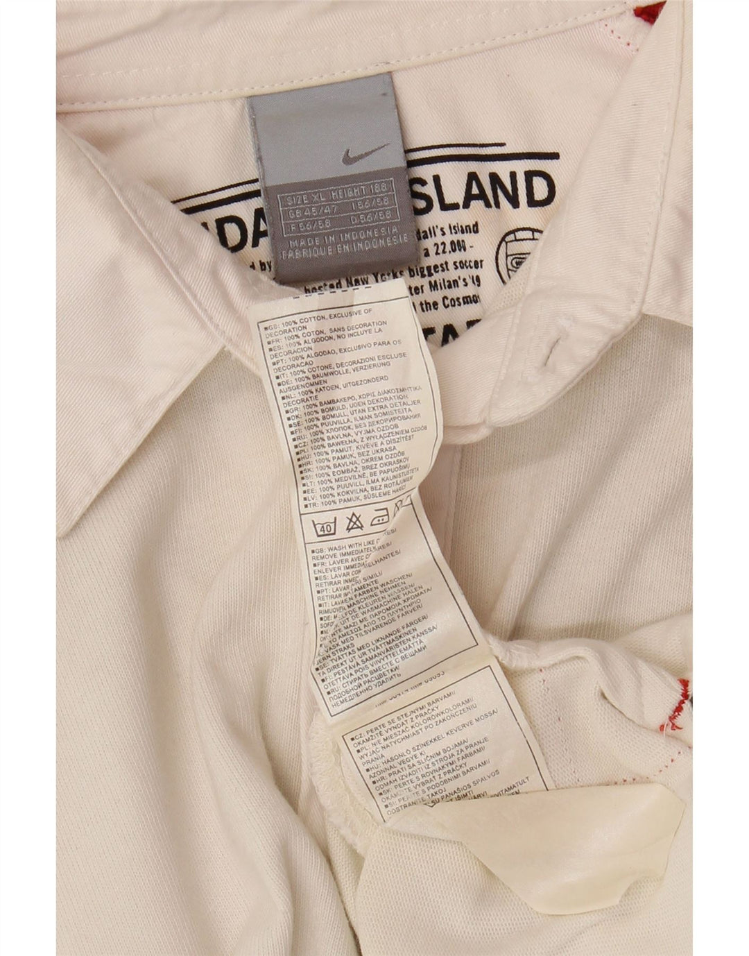 NIKE Polo de rugby à manches longues pour homme UK 45/47 XL Blanc Colourblock