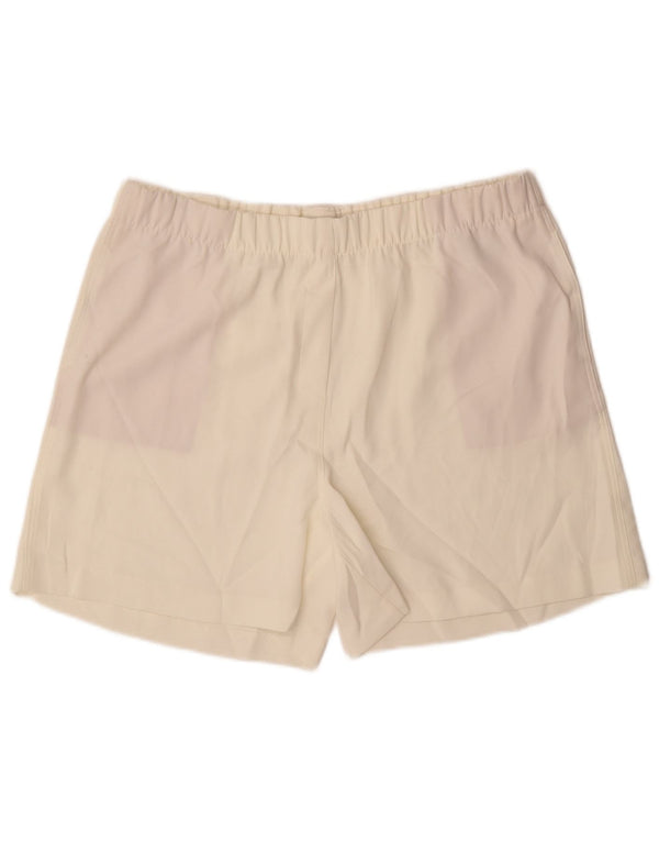 Marks & Spencer Short Chino Femme UK 18 XL W38 Blanc Cassé Polyester