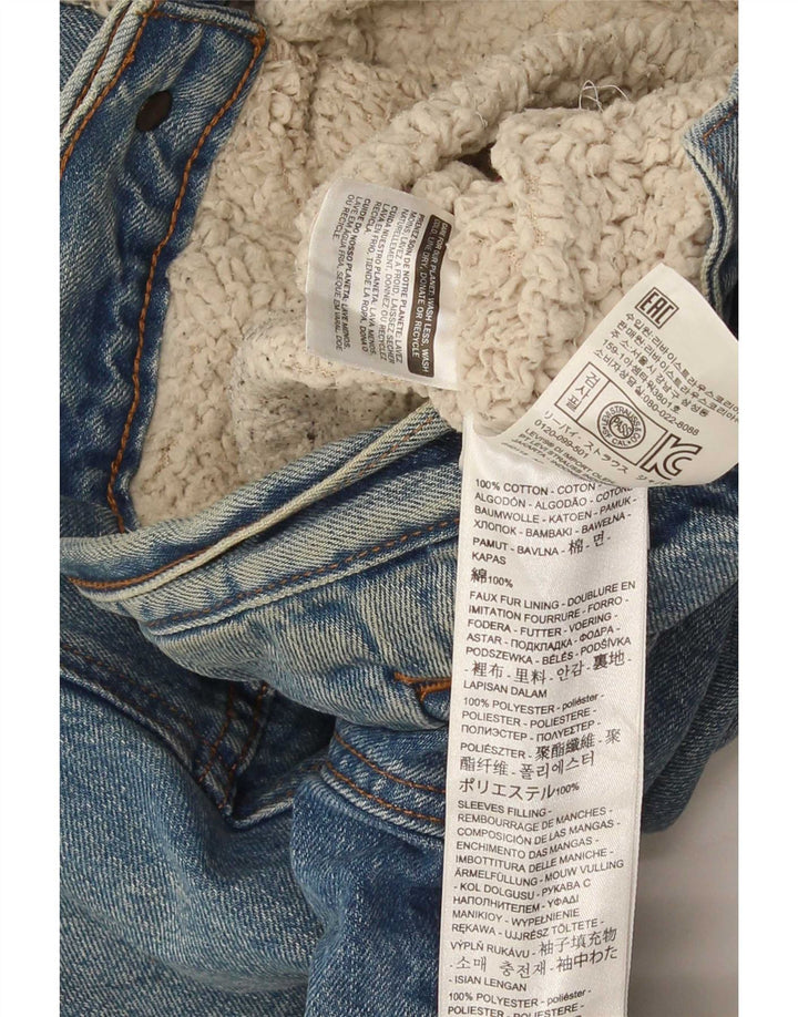 Levi's Veste en Jean Sherpa Homme UK 40 Large Bleu Coton
