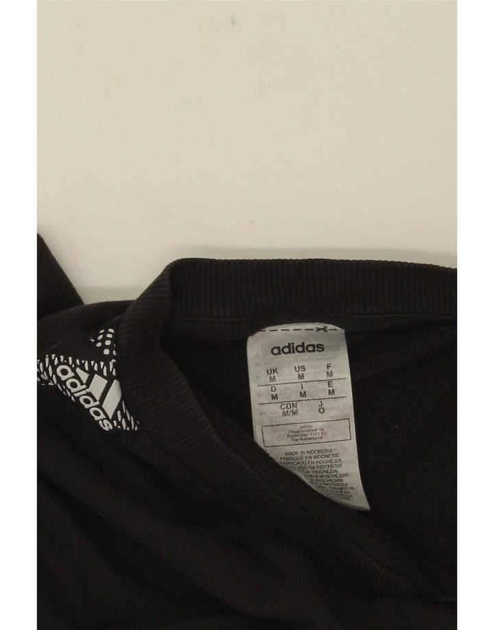 Adidas Sweat-shirt graphique pour homme en coton noir moyen