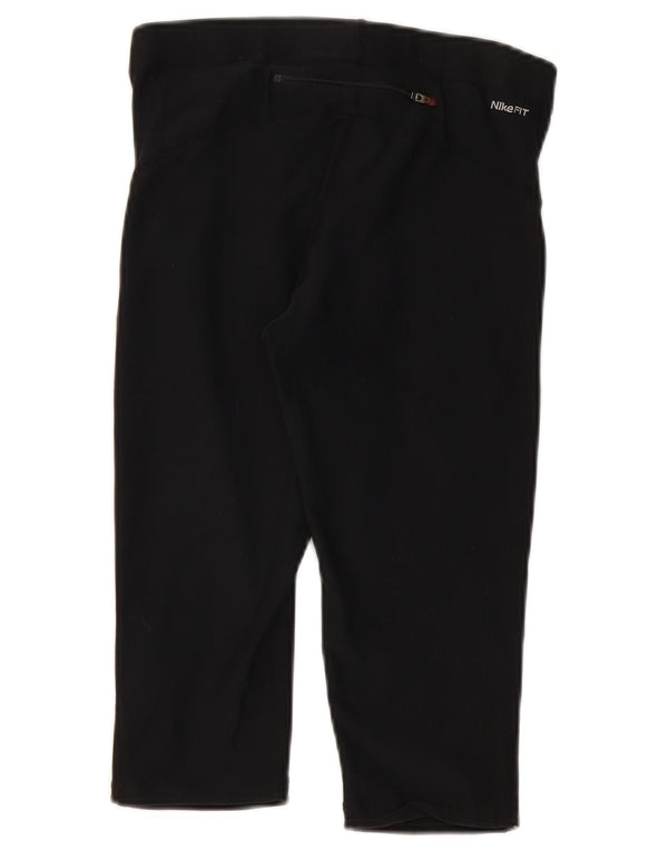 Legging Capri Nike Femme UK 10/12 Noir Moyen Polyester