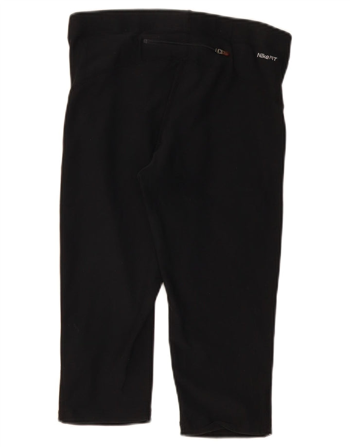 Legging Capri Nike Femme UK 10/12 Noir Moyen Polyester