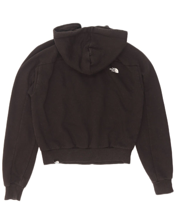 The North Face Pull à capuche court avec col zippé pour femme UK 10 Petit coton noir
